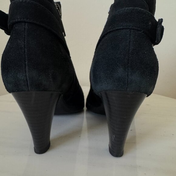 Blondo Isla Ankle Booties, pleaseAquaProtect Black Suede, Size 7.5 - Picture 4 of 15